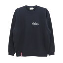 COLOR COMMUNICATIONS CREW SWEAT カラーコミュニケーションズ トレーナー HANDWRITE CHAIN LETTER NAVY スケートボード スケボー