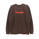 CHOCOLATE CREW SWEAT チョコレート トレーナー DRIP SCRIPT BROWN スケートボード スケボー