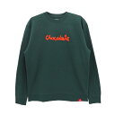 CHOCOLATE CREW SWEAT チョコレート トレーナー DRIP SCRIPT FOREST GREEN スケートボード スケボー