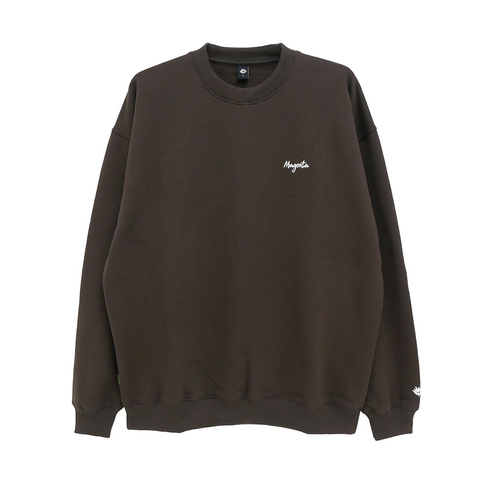 Magenta スウェット　Lサイズ BASQUE magenta（バスクマゼンタ）の「ワンポイント刺繍コーデュロイ襟