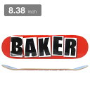 BAKER DECK ベイカー デッキ TEAM BRAND LOGO RED/BLACK 8.38 スケートボード スケボー