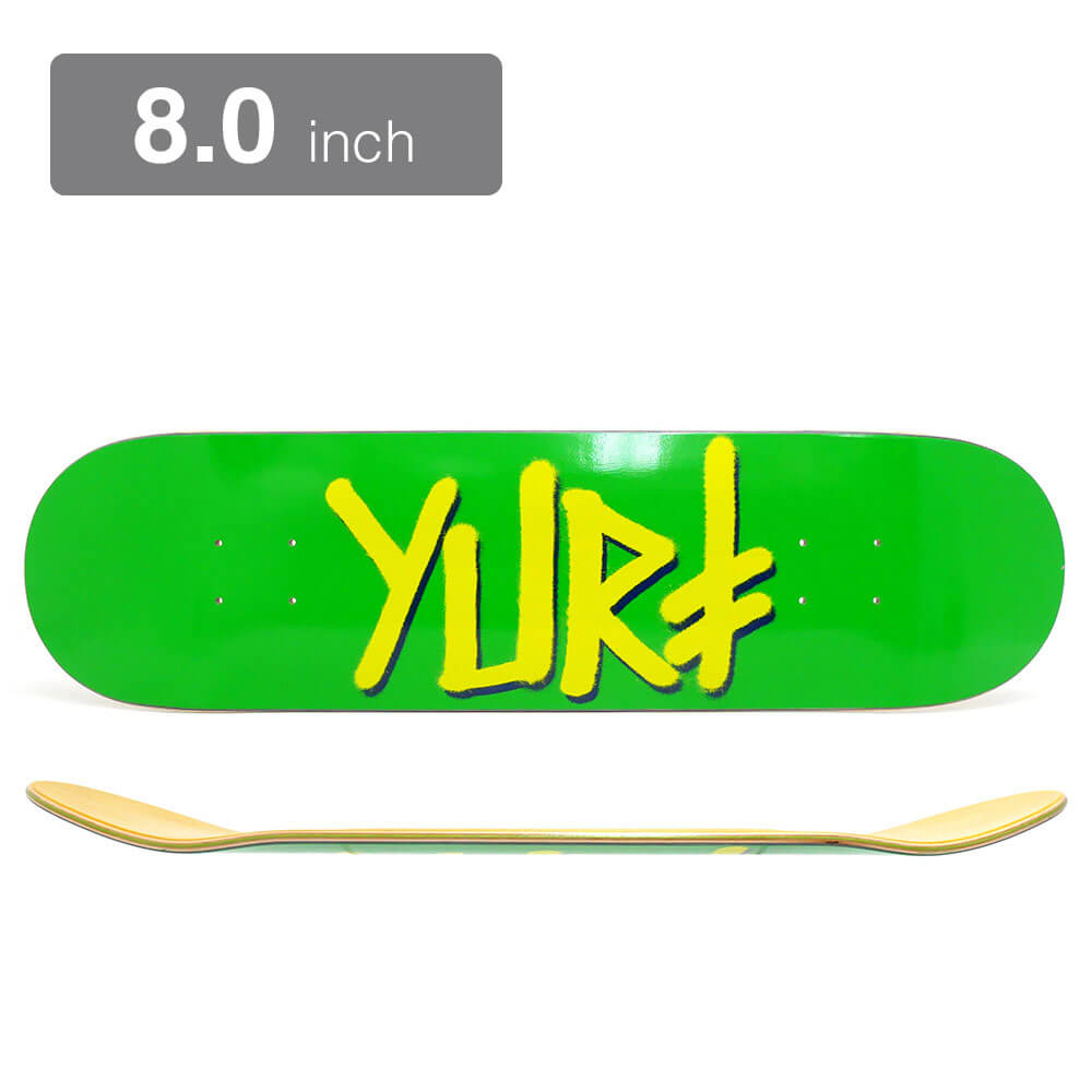 (セール)DEATHWISH DECK デスウィッシュ デッキ YURI FACCHINI GANG NAME GREEN/YELLOW 8.0 スケートボード...