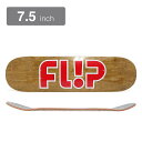 FLIP DECK フリップ デッキ TEAM ODYSSEY RED LOGO BROWN STAIN 7.5 スケートボード スケボー