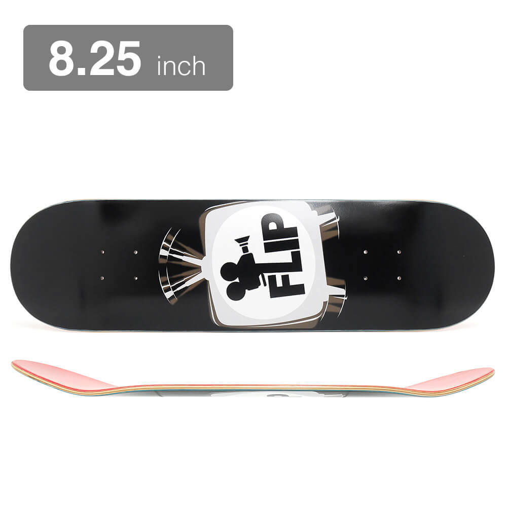 楽天スケートボードのCALIFORNIASTREETFLIP DECK フリップ デッキ TEAM TV LOGO BLACK 8.25 スケートボード スケボー