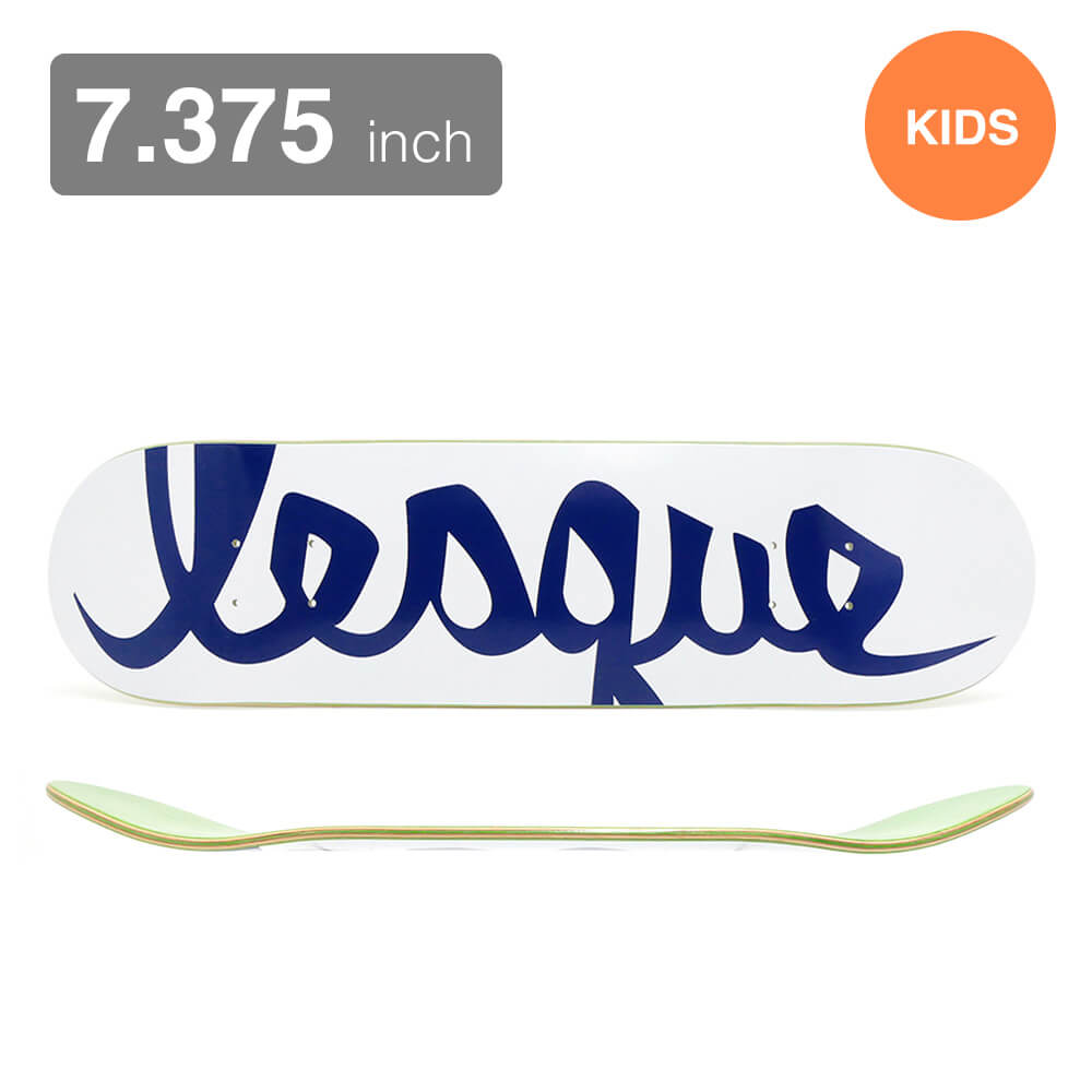 スケートボード 子供用 LESQUE DECK レスケ デッキ（子供用） TEAM LOGO WHITE/NAVY 7.375 スケートボード スケボー