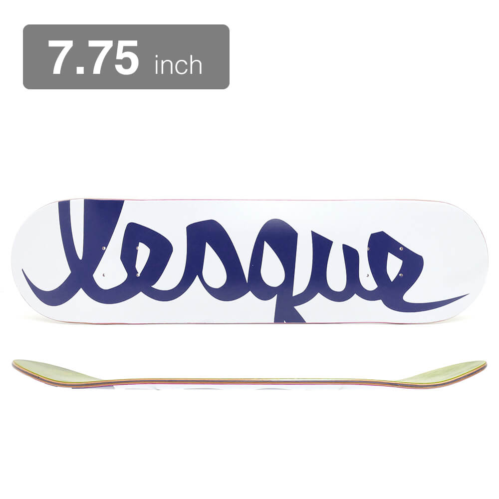 LESQUE DECK レスケ デッキ TEAM LOGO WHITE/NAVY 7.75 スケートボード スケボー
