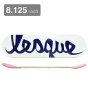 LESQUE DECK レスケ デッキ TEAM LOGO WHITE/NAVY 8.125 スケートボード スケボー