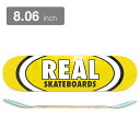 REAL DECK リアル デッキ TEAM CLASSIC OVAL YELLOW 8.06 スケートボード スケボー