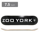 ZOO YORK DECK ズーヨーク デッキ TEAM OG 95 LOGO BLOCK BLACK 7.5 スケートボード スケボー