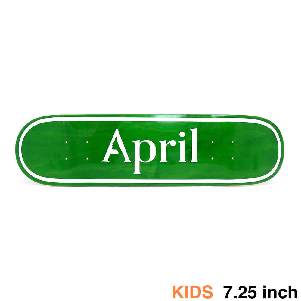 APRIL DECK エイプリル デッキ(子供用) TEAM OG LOGO GREEN INVERT MINI 7.25 スケートボード スケボー
