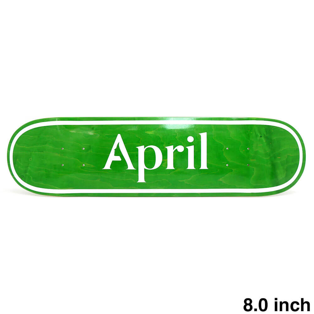 APRIL DECK エイプリル デッキ TEAM OG LOGO GREEN INVERT 8.0 スケートボード スケボー