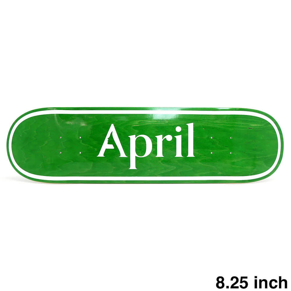 APRIL DECK エイプリル デッキ TEAM OG LOGO GREEN INVERT 8.25 スケートボード スケボー
