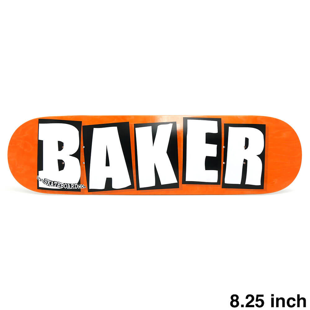 BAKER DECK ベイカー デッキ TEAM BRAND LOGO ORANGE B2 8.25（DSM） スケートボード スケボー