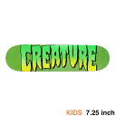 CREATURE DECK クリーチャー デッキ(子供用) TEAM LOGO GREEN STAIN 7.25 スケートボード スケボー