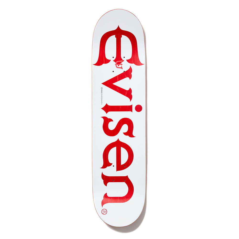 スケートボードのCALIFORNIASTREETのEVISEN DECK エビセン デッキ TEAM EVI-LOGO RED 8.5 スケートボード スケボー｜アングル3