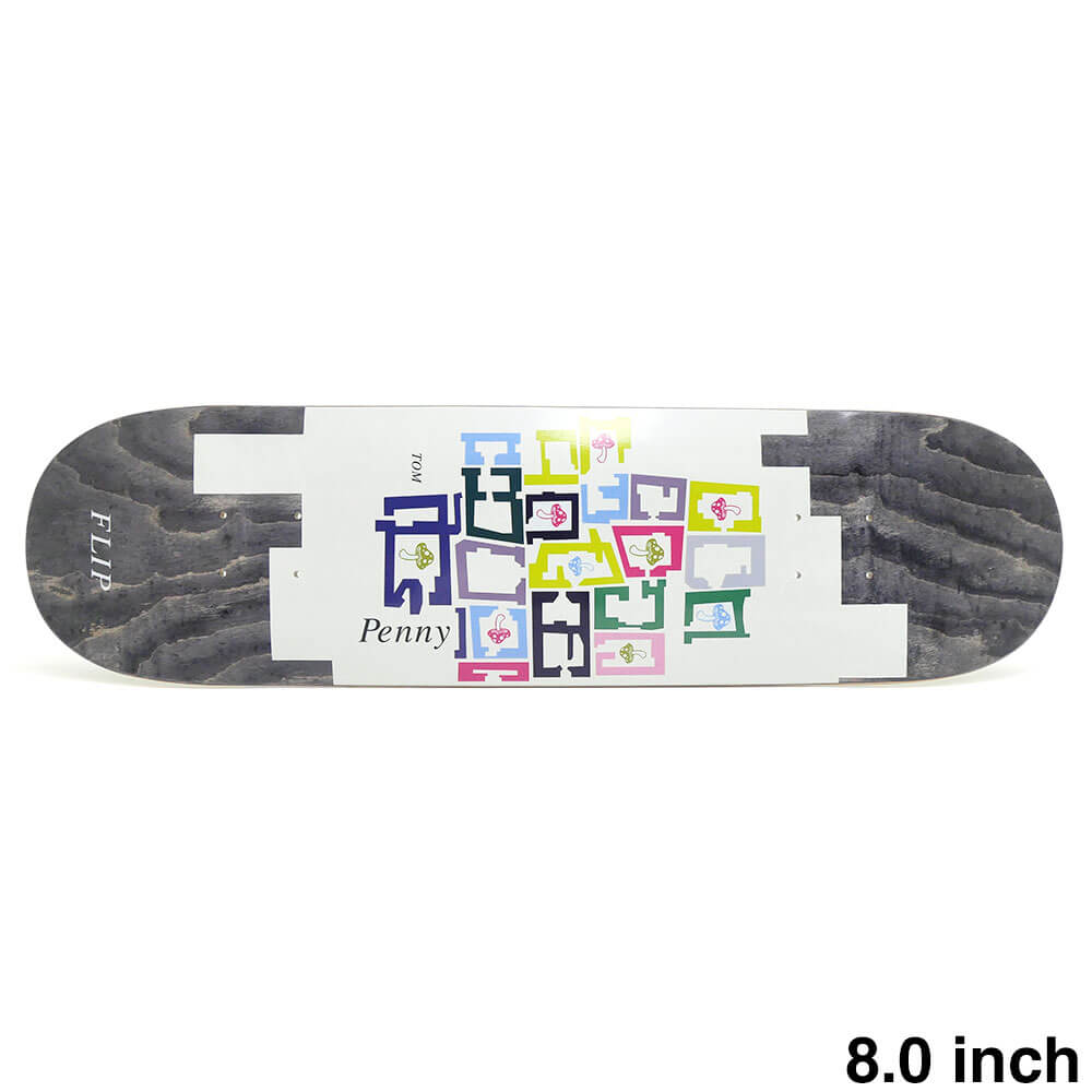 台湾製無地黒デッキテープ付き　フリップ　FLIP　8.0スケートボードデッキ FLIP DECK フリップ デッキ TEAM CANCELLED DIPPED BLACKOUT 8.25
