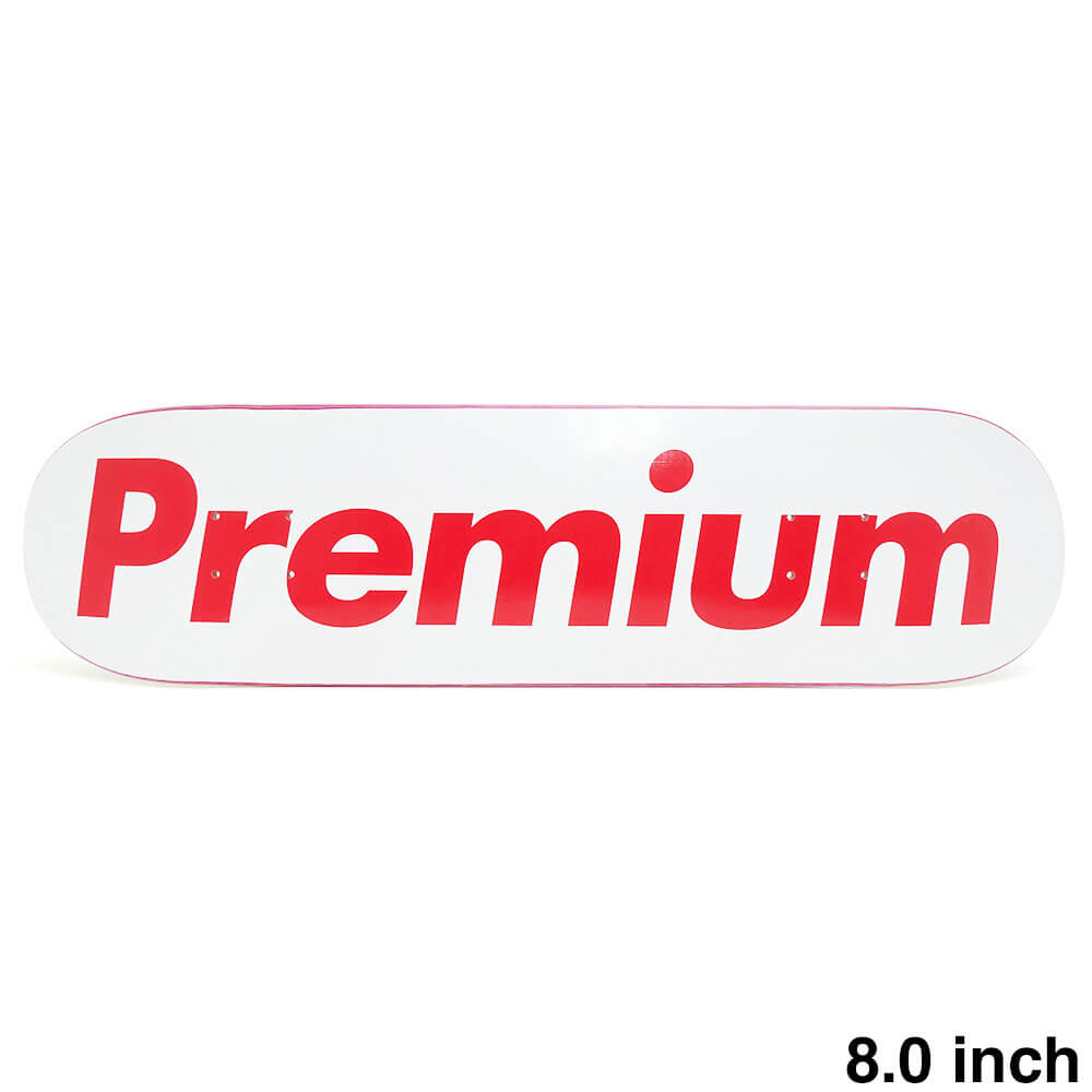【PREMIUM / DECK】 スケボー・スケートボードのデッキブランド、PREMIUM（プレミアム）。 長さ：81.1cm　/　幅：20.4cm ノーズ：18.3cm　/　テール：17.2cm ウィールベース：35.7cm コンケーブ：中　/　キック：中 ※ステインカラー（木目）の色合いはそれぞれ異なります。ご了承の上、ご注文下さい。 デッキをご購入の際、当店オリジナルのデッキテープがサービスとなります。 その他のデッキテープをご希望の方は、別途ご注文下さい。 *デッキテープを貼ってご注文の場合、返品/交換/キャンセルの対象外となります。 （コンプリートセットをご希望の方） スケートボードを完成させる為には【デッキ、トラック、ウィール】の3点が必要となります。 気軽にスケートボードを始めて頂く為に、足回りのセットをご用意しております。 こちらも是非ご覧になって下さい。 【トラック＆ウィールセット】はこちら *商品によって多少の誤差がある事をご了承下さい。 *当店舗に掲載の写真・文章の無断転載を禁じます。