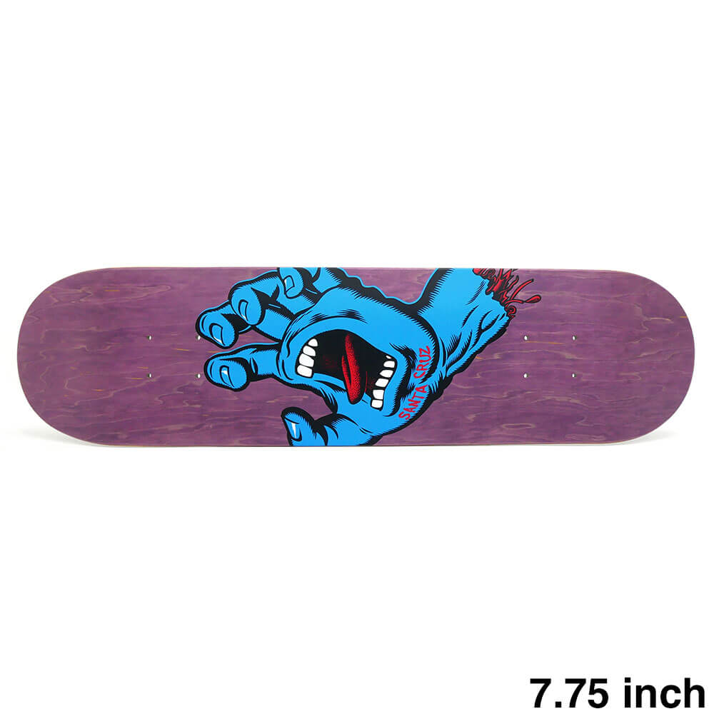 SANTA CRUZ DECK サンタクルーズ デッキ TEAM SMU SCREAMING HAND PURPLE 7.75 スケートボード スケボー
