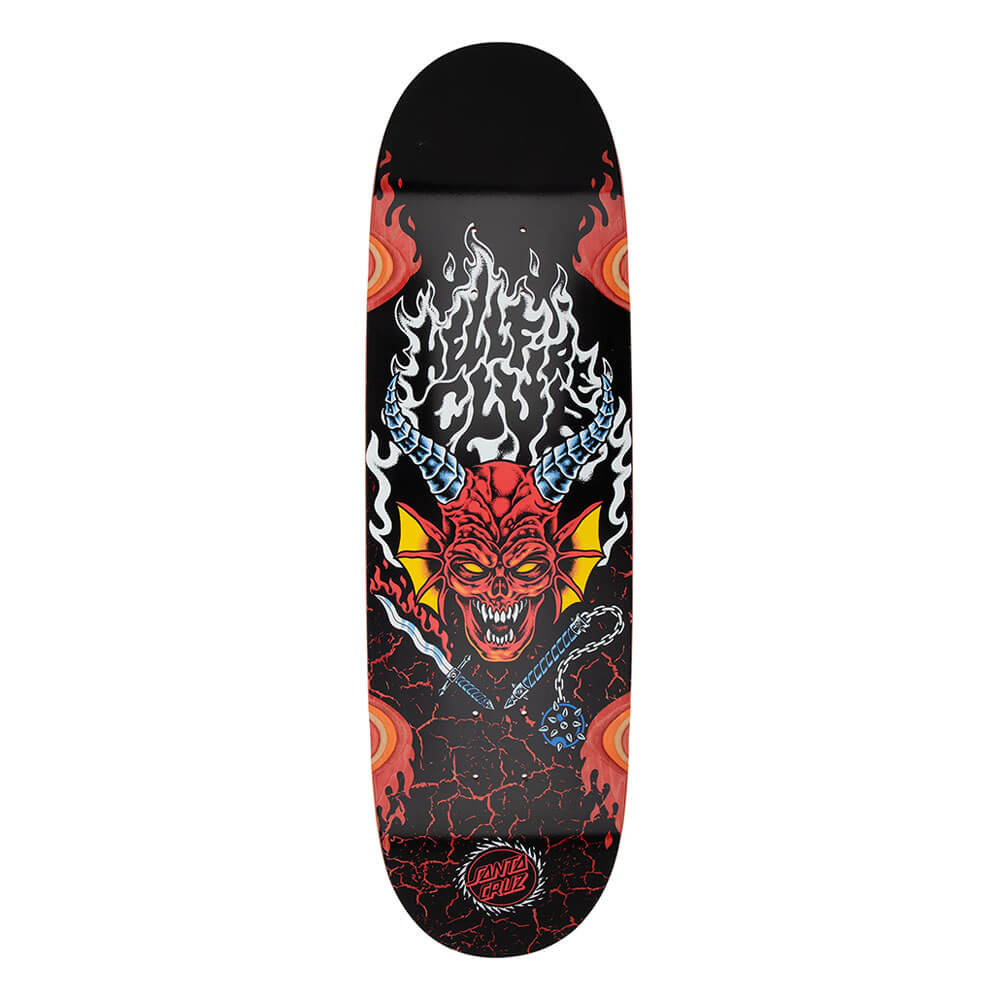 SANTA CRUZ DECK ���󥿥��롼�� �ǥå� SANTA CRUZ x STRANGER THINGS HELLFIRE CLUB FLAMES 9.0 �������ȥܡ��� �����ܡ�