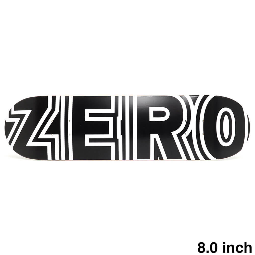 【ZERO / DECK】 JAMIE THOMAS が手掛けるスケボー・スケートボードのデッキブランド、ZERO（ゼロ）。 長さ：80.0cm　/　幅：20.3cm ノーズ：17.6cm　/　テール：17.2cm ウィールベース：35.1cm コンケーブ：強　/　キック：中 ※ステインカラー（木目）の色合いはそれぞれ異なります。ご了承の上、ご注文下さい。 デッキをご購入の際、当店オリジナルのデッキテープがサービスとなります。 その他のデッキテープをご希望の方は、別途ご注文下さい。 *デッキテープを貼ってご注文の場合、返品/交換/キャンセルの対象外となります。 （コンプリートセットをご希望の方） スケートボードを完成させる為には【デッキ、トラック、ウィール】の3点が必要となります。 気軽にスケートボードを始めて頂く為に、足回りのセットをご用意しております。 こちらも是非ご覧になって下さい。 【トラック＆ウィールセット】はこちら *商品によって多少の誤差がある事をご了承下さい。 *当店舗に掲載の写真・文章の無断転載を禁じます。