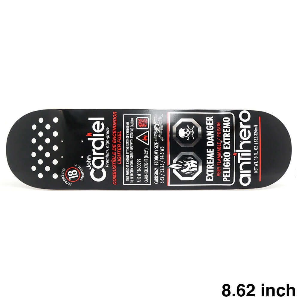 Rakuten - ANTIHERO DECK アンチヒーロー デッキ JOHN CARDIEL FUELED UP 8.62 スケートボード スケボー