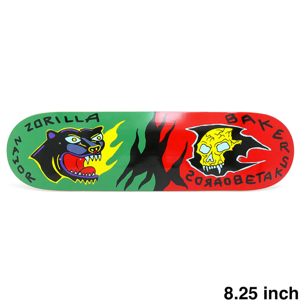 【BAKER / DECK】 ANDREW REYNOLDS が手掛けるスケボー・スケートボードのデッキブランド、BAKER（ベイカー）。 長さ：81.1cm　/　幅：21.0cm ノーズ：18.5cm　/　テール：17.2cm ウィールベース：35.8cm コンケーブ：中　/　キック：中 ※ステインカラー（木目）の色合いはそれぞれ異なります。ご了承の上、ご注文下さい。 デッキをご購入の際、当店オリジナルのデッキテープがサービスとなります。 その他のデッキテープをご希望の方は、別途ご注文下さい。 *デッキテープを貼ってご注文の場合、返品/交換/キャンセルの対象外となります。 （コンプリートセットをご希望の方） スケートボードを完成させる為には【デッキ、トラック、ウィール】の3点が必要となります。 気軽にスケートボードを始めて頂く為に、足回りのセットをご用意しております。 こちらも是非ご覧になって下さい。 【トラック＆ウィールセット】はこちら *商品によって多少の誤差がある事をご了承下さい。 *当店舗に掲載の写真・文章の無断転載を禁じます。