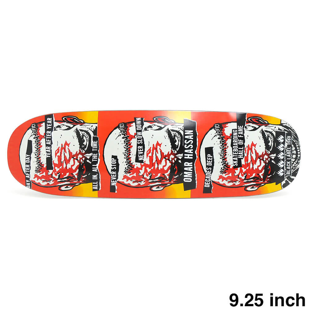Rakuten - BLACK LABEL DECK ブラックレーベル デッキ OMAR HASSAN NEVER STOP 9.25 BLACK WIDOW SHAPE スケートボード スケボー