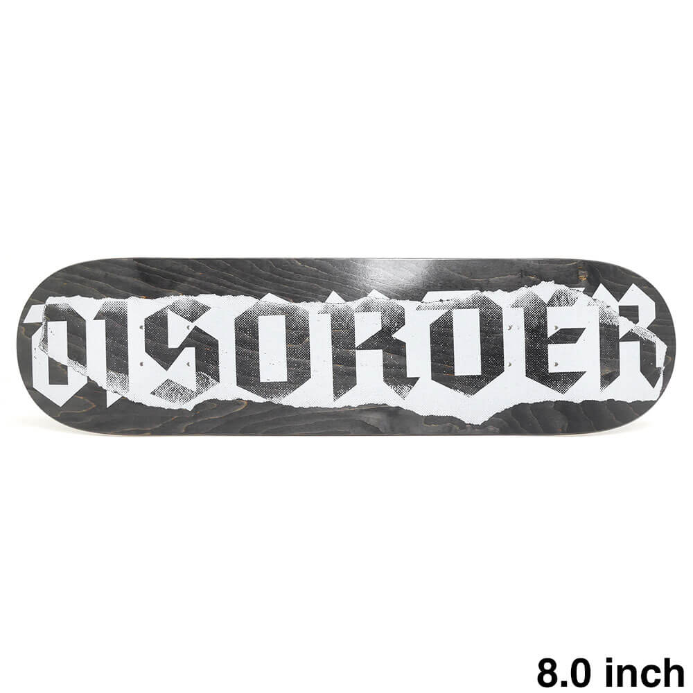 DISORDER DECK ディスオーダー デッキ TEAM RIPPED BLACK STAIN 8.0 スケートボー...