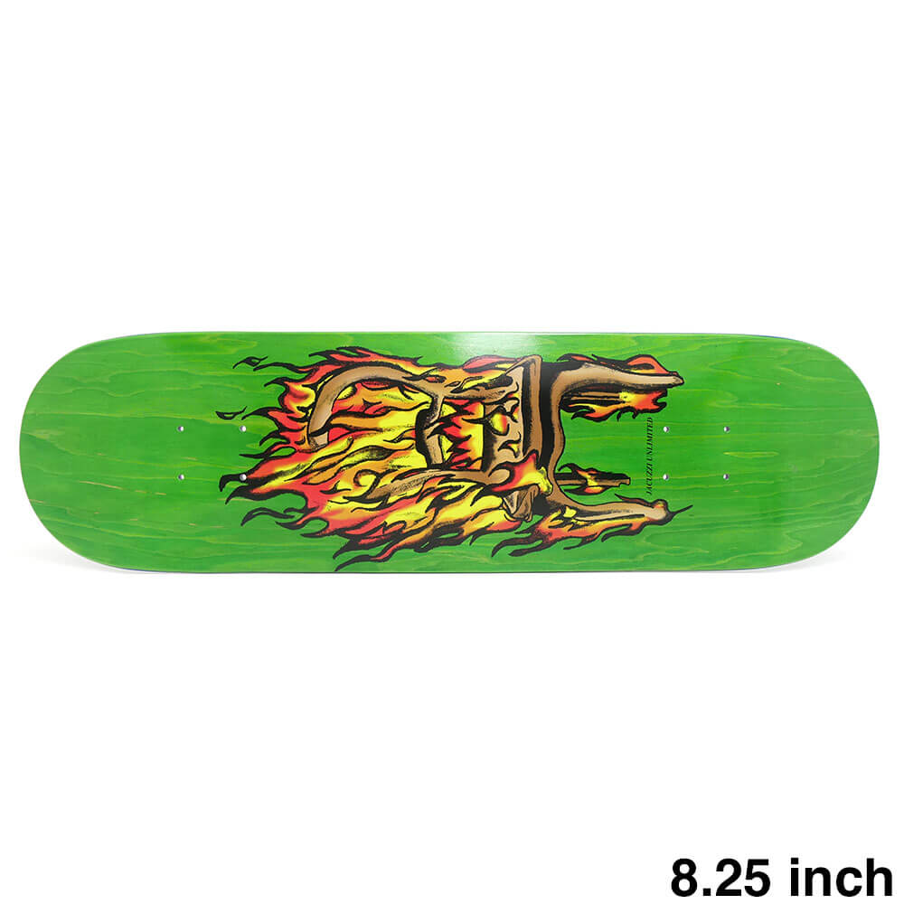 JACUZZI DECK ジャグジー デッキ TEAM CHAIR ON FIRE GREEN STAIN 8.25 TWIN TAIL EPOXY 7 スケートボード スケボー