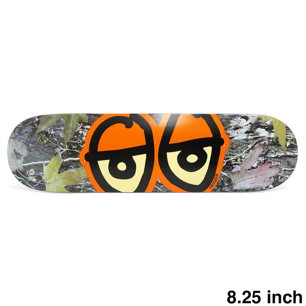 Aura - KROOKED DECK クルキッド デッキ TEAM EYES CAMO 8.25 スケートボード スケボー