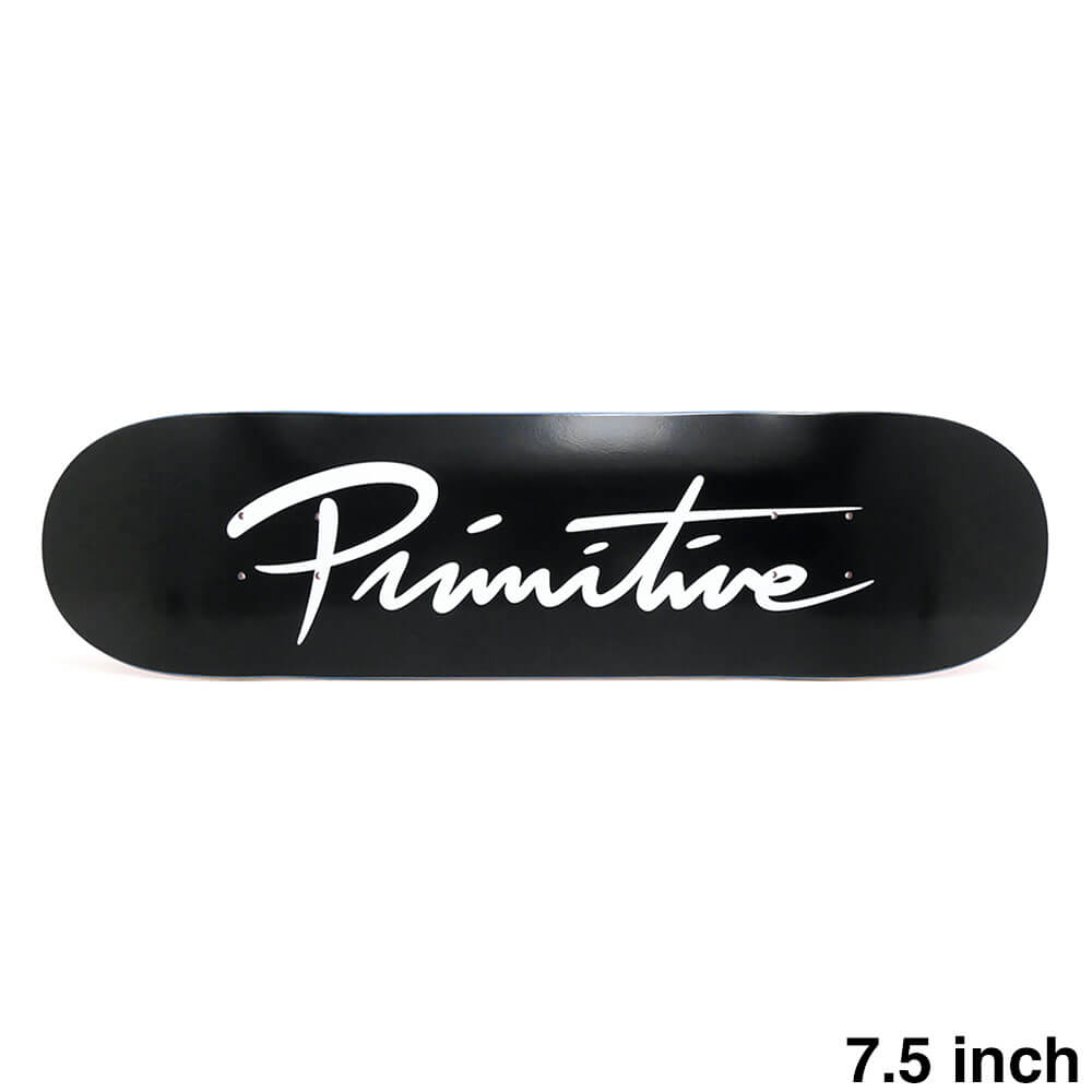 【PRIMITIVE / DECK】 PAUL RODRIGUEZ が手掛けるスケボー・スケートボードのデッキブランド、PRIMITIVE（プリミティブ）。 長さ：75.1cm　/　幅：19.0cm ノーズ：17.6cm　/　テール：16.8cm ウィールベース：30.9cm コンケーブ：中　/　キック：中 ※ステインカラー（木目）の色合いはそれぞれ異なります。ご了承の上、ご注文下さい。 デッキをご購入の際、当店オリジナルのデッキテープがサービスとなります。 その他のデッキテープをご希望の方は、別途ご注文下さい。 *デッキテープを貼ってご注文の場合、返品/交換/キャンセルの対象外となります。 （コンプリートセットをご希望の方） スケートボードを完成させる為には【デッキ、トラック、ウィール】の3点が必要となります。 気軽にスケートボードを始めて頂く為に、足回りのセットをご用意しております。 こちらも是非ご覧になって下さい。 【トラック＆ウィールセット】はこちら *商品によって多少の誤差がある事をご了承下さい。 *当店舗に掲載の写真・文章の無断転載を禁じます。