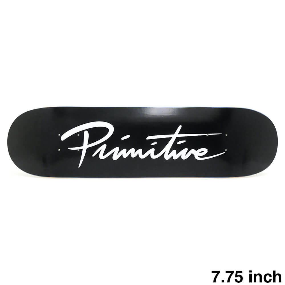【PRIMITIVE / DECK】 PAUL RODRIGUEZ が手掛けるスケボー・スケートボードのデッキブランド、PRIMITIVE（プリミティブ）。 長さ：79.6cm　/　幅：19.8cm ノーズ：18.0cm　/　テール：17.6cm ウィールベース：34.4cm コンケーブ：中　/　キック：中 ※ステインカラー（木目）の色合いはそれぞれ異なります。ご了承の上、ご注文下さい。 デッキをご購入の際、当店オリジナルのデッキテープがサービスとなります。 その他のデッキテープをご希望の方は、別途ご注文下さい。 *デッキテープを貼ってご注文の場合、返品/交換/キャンセルの対象外となります。 （コンプリートセットをご希望の方） スケートボードを完成させる為には【デッキ、トラック、ウィール】の3点が必要となります。 気軽にスケートボードを始めて頂く為に、足回りのセットをご用意しております。 こちらも是非ご覧になって下さい。 【トラック＆ウィールセット】はこちら *商品によって多少の誤差がある事をご了承下さい。 *当店舗に掲載の写真・文章の無断転載を禁じます。