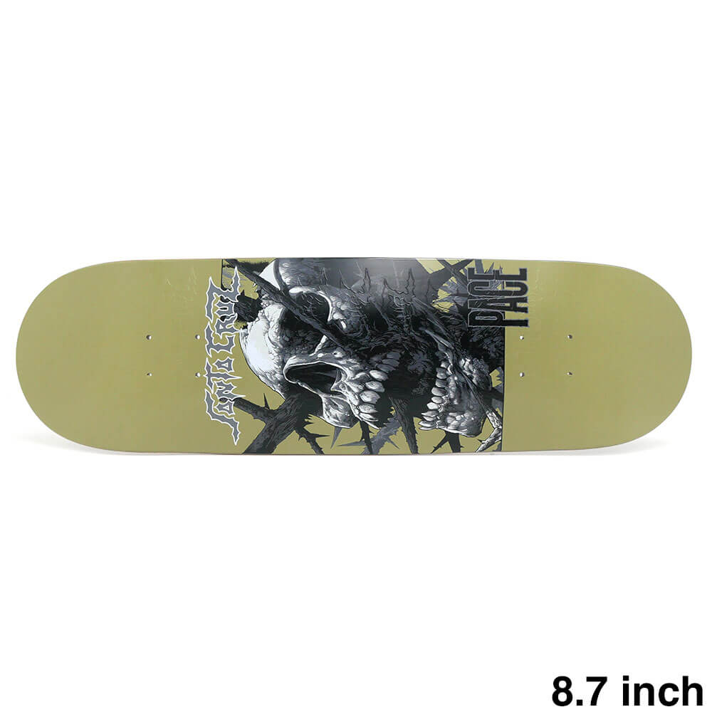 【SANTA CRUZ / DECK】 スケボー・スケートボードの老舗デッキブランド、SANTA CRUZ（サンタクルーズ）。 長さ：80.8cm　/　幅：22.0cm ノーズ：18.9cm　/　テール：17.6cm ウィールベース：35.0cm コンケーブ：中　/　キック：強 ※ステインカラー（木目）の色合いはそれぞれ異なります。ご了承の上、ご注文下さい。 デッキをご購入の際、当店オリジナルのデッキテープがサービスとなります。 その他のデッキテープをご希望の方は、別途ご注文下さい。 *デッキテープを貼ってご注文の場合、返品/交換/キャンセルの対象外となります。 （コンプリートセットをご希望の方） スケートボードを完成させる為には【デッキ、トラック、ウィール】の3点が必要となります。 気軽にスケートボードを始めて頂く為に、足回りのセットをご用意しております。 こちらも是非ご覧になって下さい。 【トラック＆ウィールセット】はこちら *商品によって多少の誤差がある事をご了承下さい。 *当店舗に掲載の写真・文章の無断転載を禁じます。