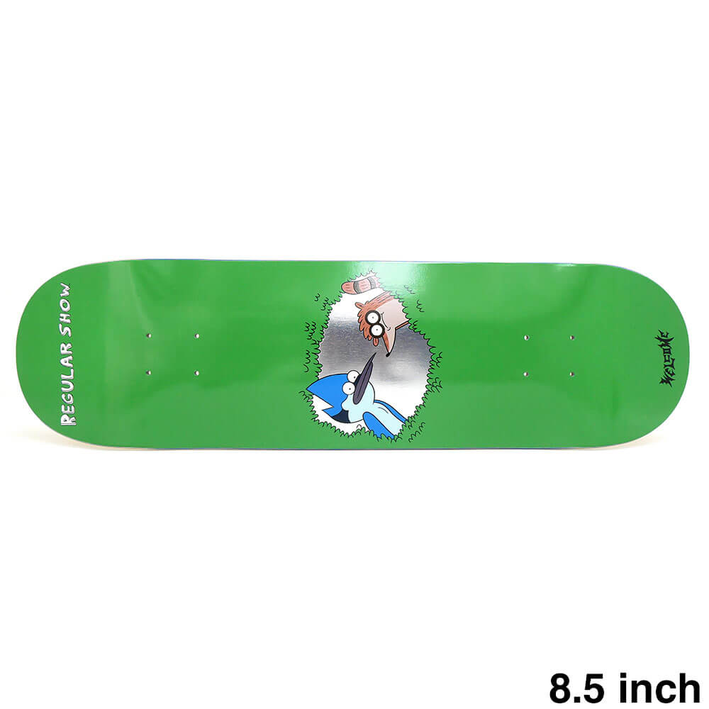 WELCOME DECK ウェルカム デッキ REGULAR SHOW x WELCOME SHRUB GREEN/SILVER FOIL 8.5 スケートボード スケボー