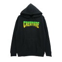 CREATURE HOOD クリーチャー パーカー CREATURE LOGO BLACK スケートボード スケボー