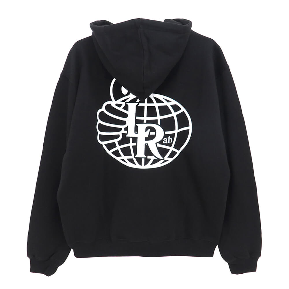 LAST RESORT AB HOOD ラストリゾートエービー パーカー ATLAS MONOGRAM BLACK スケートボード スケボー