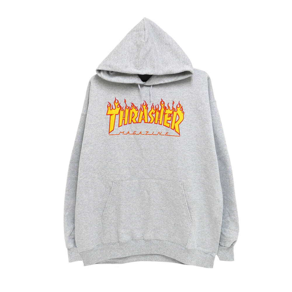 THRASHER HOOD スラッシャー パーカー FLAME GREY（US企画） スケートボード スケボー