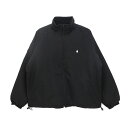 COLOR COMMUNICATIONS JACKET カラーコミュニケーションズ ジャケット DRIP EMB NYLON BOA REVERSIBLE BLACK/BLACK スケートボード スケボー