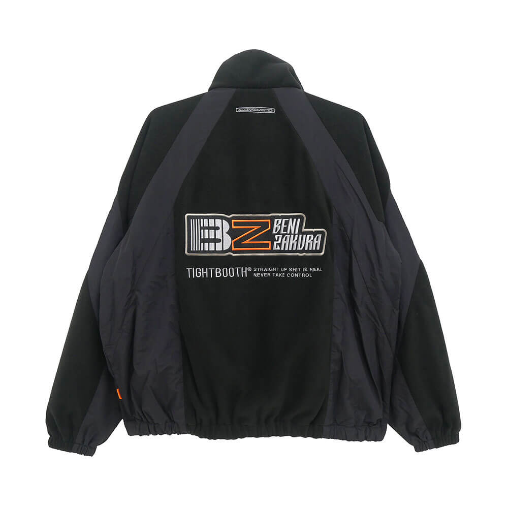 TIGHTBOOTH（TBPR） JACKET タイトブース ジャケット TBPR x 紅桜 NYLON PANEL FLEECE BLACK スケートボード スケボー