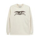 ANTIHERO LONG SLEEVE アンチヒーロー ロングスリーブTシャツ BASIC EAGLE CREAM/BROWN スケートボード スケボー
