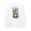 ANTIHERO LONG SLEEVE アンチヒーロー ロングスリーブTシャツ FISH BOWL POCKET WHITE スケートボード スケボー