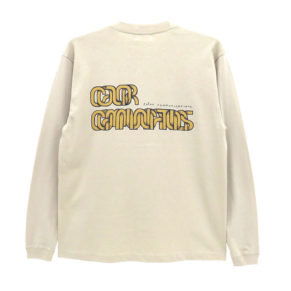 COLOR COMMUNICATIONS LONG SLEEVE カラーコミュニケーションズ ロングスリーブTシャツ DRIP EMB LINE by HIROKI MURAOKA STONE 刺繍ロゴ スケートボード スケボー