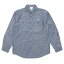 COLOR COMMUNICATIONS LONG SLEEVE カラーコミュニケーションズ 長袖シャツ DRIP EMB CHAMBRAY BLUE スケートボード スケボー 8,580円