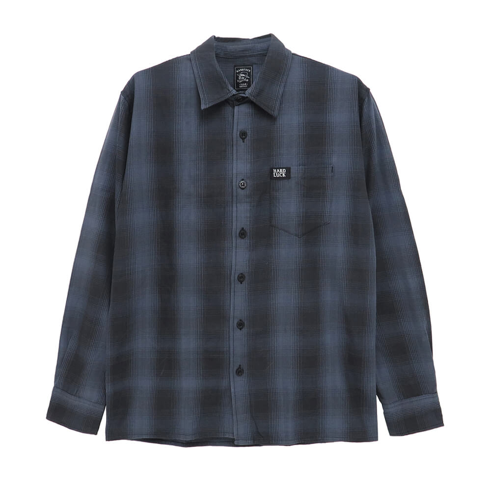 楽天スケートボードのCALIFORNIASTREETHARD LUCK LONG SLEEVE ハードラック 長袖シャツ ALVARODO FLANNEL SHIRT BLACK スケートボード スケボー