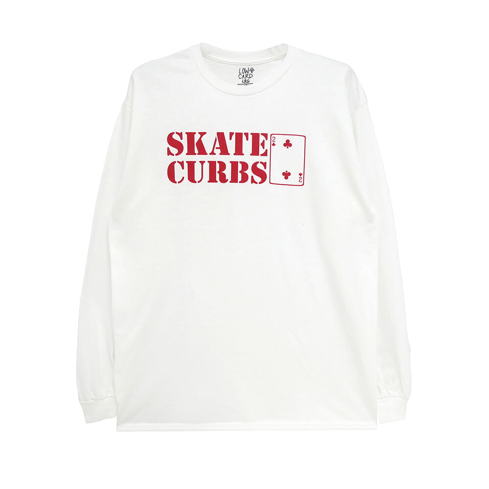 Rakuten - LOWCARD LONG SLEEVE ローカード ロングスリーブTシャツ SKATE CURBS WHITE スケートボード スケボー