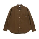 POLAR LONG SLEEVE ポーラー 長袖シャツ BEN POPLIN LS SHIRTS BROWN スケートボード スケボー