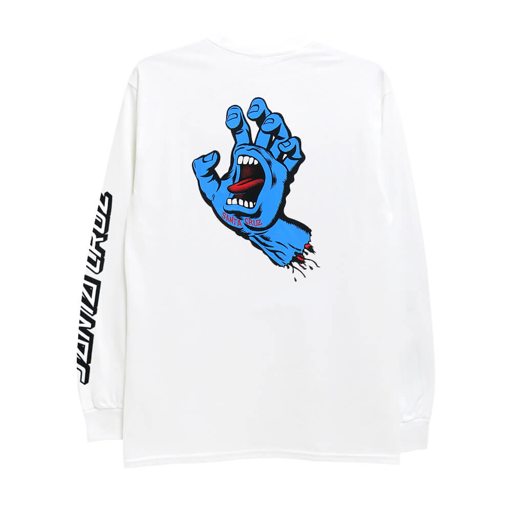 Rakuten - SANTA CRUZ LONG SLEEVE サンタクルーズ ロングスリーブTシャツ SCREAMING HAND WHITE スケートボード スケボー