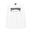 THRASHER LONG SLEEVE スラッシャー ロングスリーブTシャツ SKATE MAG WHITE（US企画） スケートボード スケボー