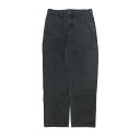 THEORIES JEANS セオリーズ パンツ ジーンズ BELVED PLEATED DENIM WASHED BLACK スケートボード スケボー