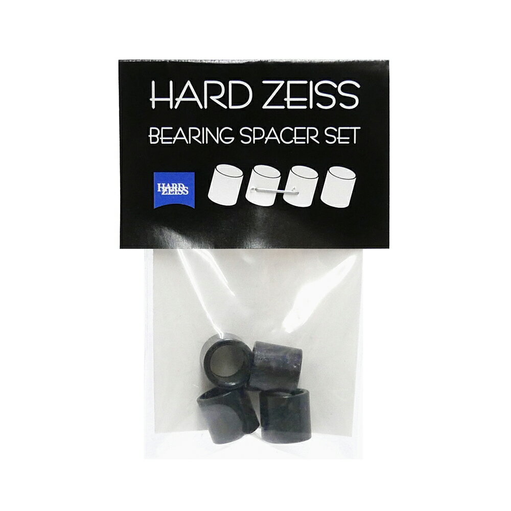 【HARDZEISS / BEARING SPACER】 スケボー・スケートボードのドメスティックハードウェアブランド、HARDZEISS（ハードツアイス）のベアリングスペーサーです。 ベアリングのがたつきを防止し、横からの力を分散する為、痛みにくく長持ちさせる事が出来ます。 ベアリングの間に挟むように装着します。 ウィール4個分、4個1セット サイズ：10mm *商品によって多少の誤差がある事をご了承下さい。 *当店舗に掲載の写真・文章の無断転載を禁じます。